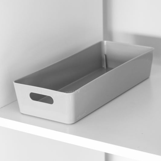 Grey 30cm Pantry Shelf Organiser Tray