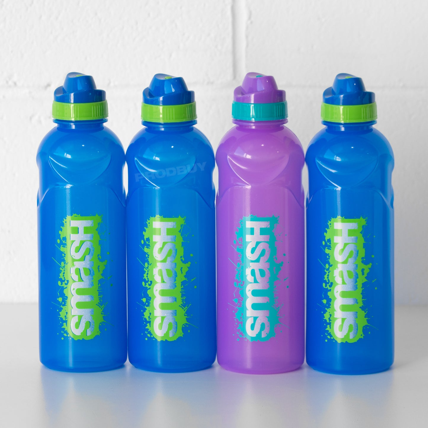 Set of 4 Smash 500ml Water Bottles BPA-Free Colour Plastic