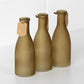 Set of 3 Small Gold Frosted Glass Bud Vases