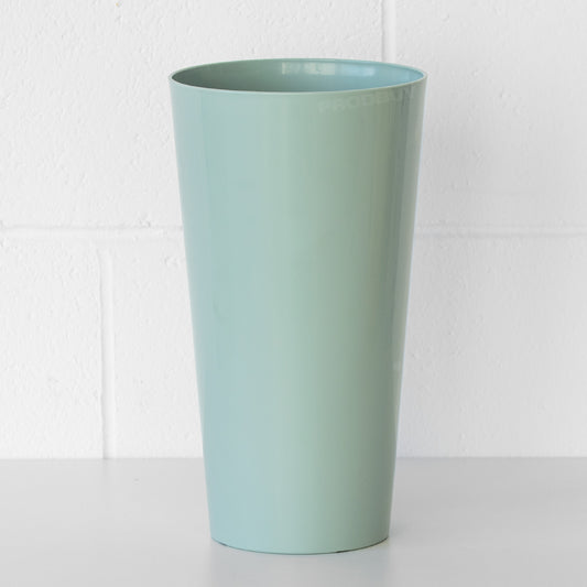32.5cm Tall 'Silver Sage' Green Plastic Flower Pot Vase