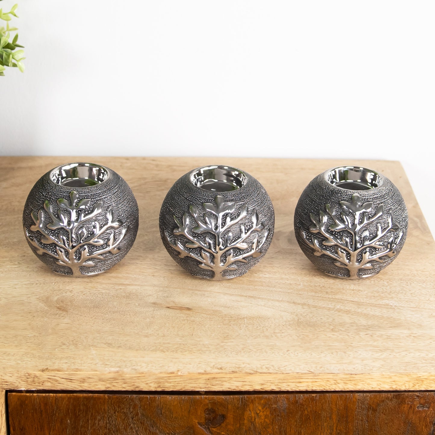 Set of 3 Tree of Life Teaight Candle Holders