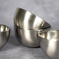 Set of 12 Mini Brushed Steel Bowls