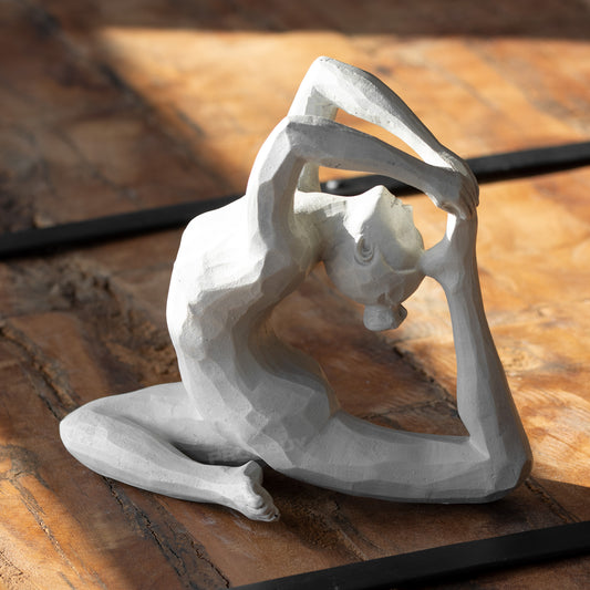 Yoga Stretch Pose Woman 20cm Decorative Sculpture