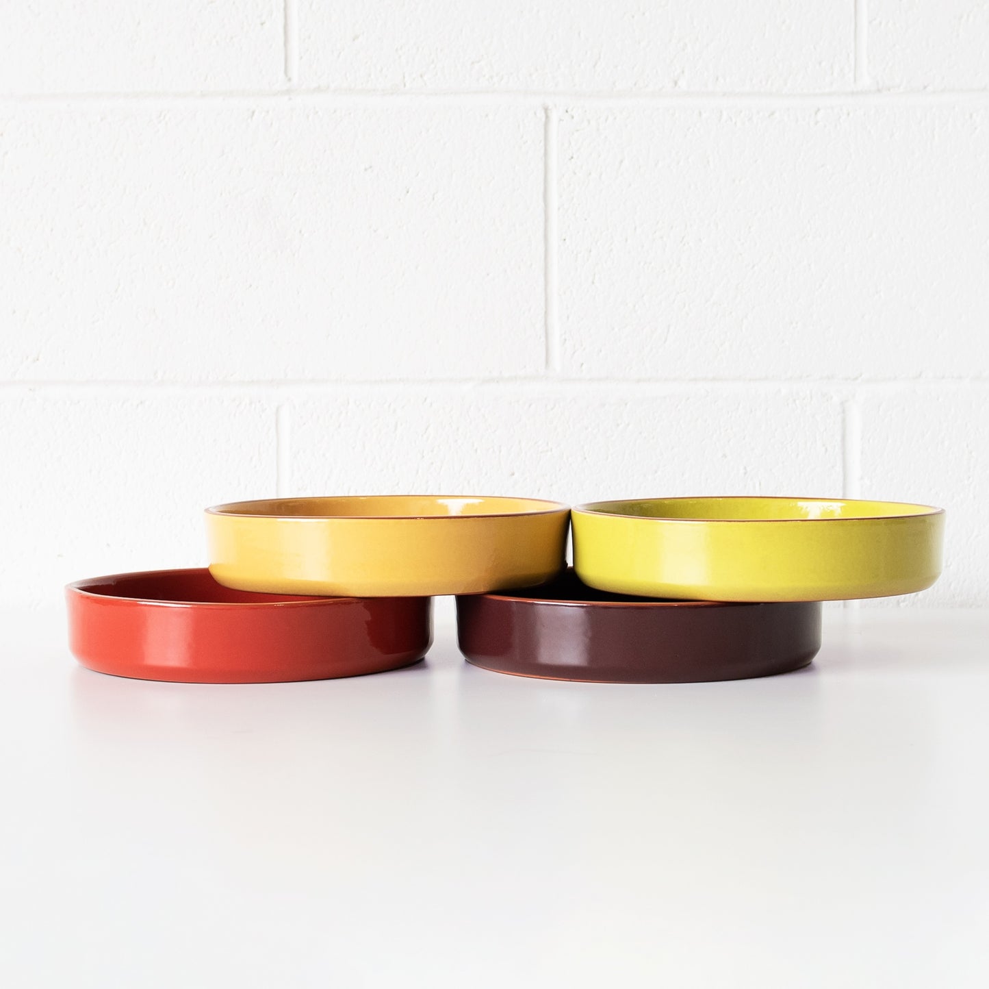 Set of 4 Large 24cm Colour Tapas Dishes