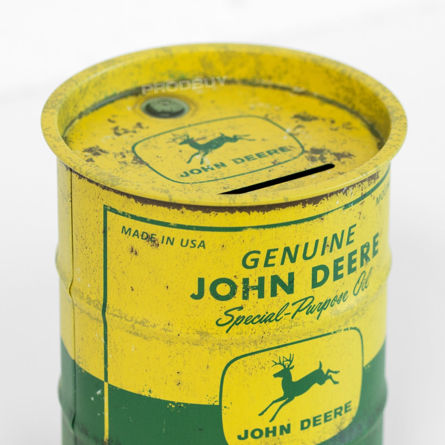 John Deere Oil Barrel Money Tin