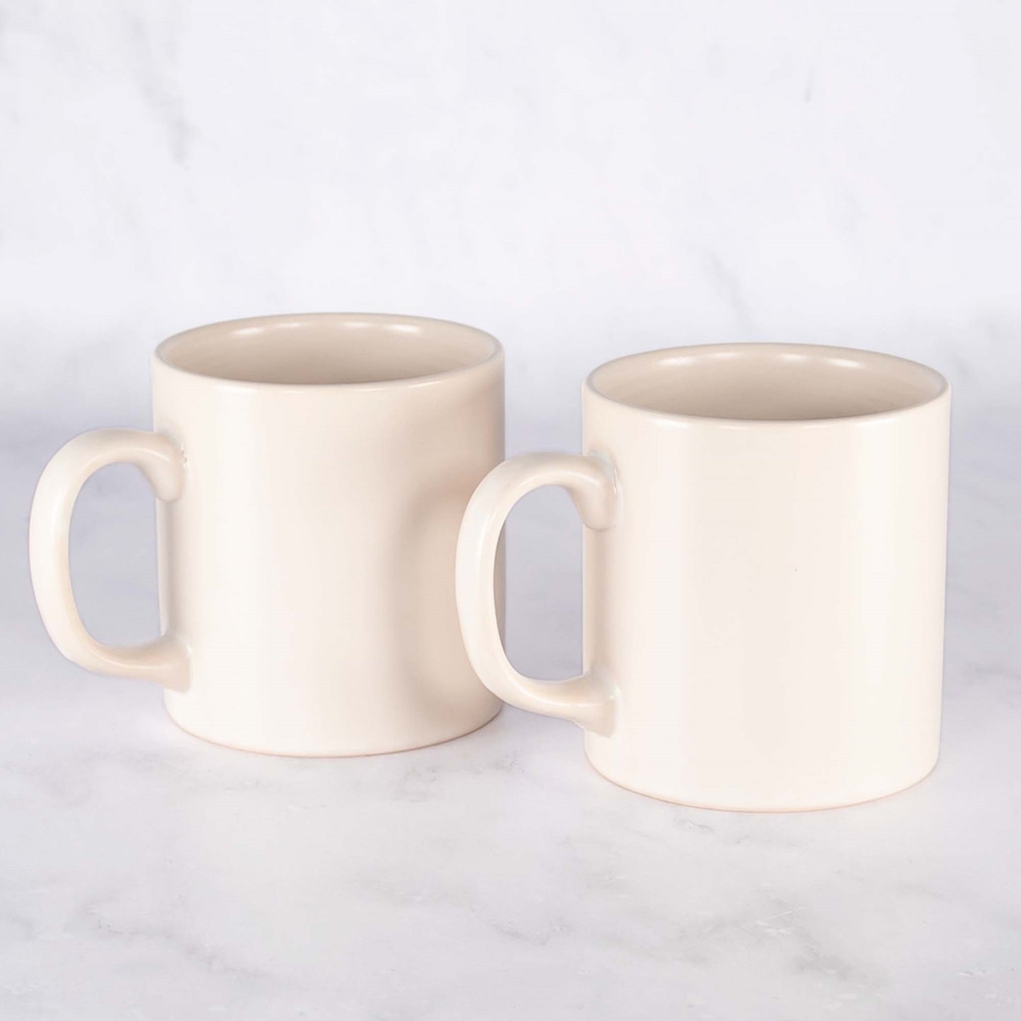 Set of 4 x 300ml Matt off White Ceramic Mugs