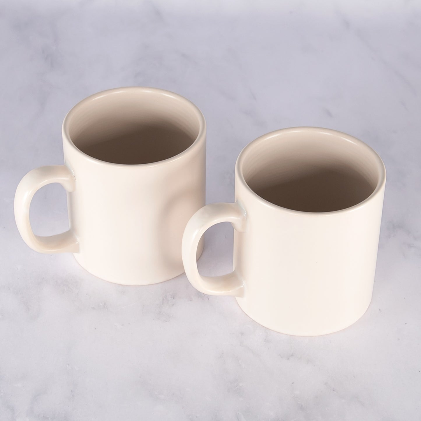 Set of 4 x 300ml Matt off White Ceramic Mugs