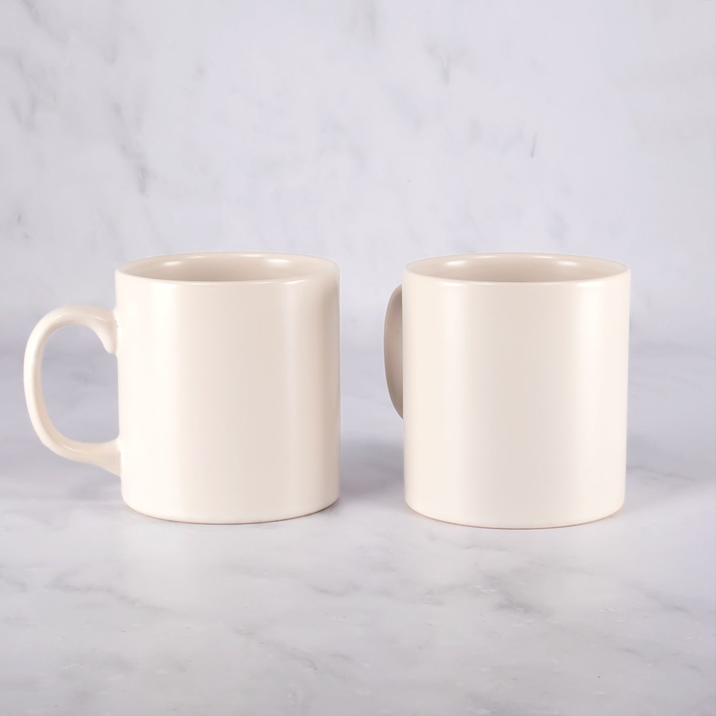 Set of 4 x 300ml Matt off White Ceramic Mugs