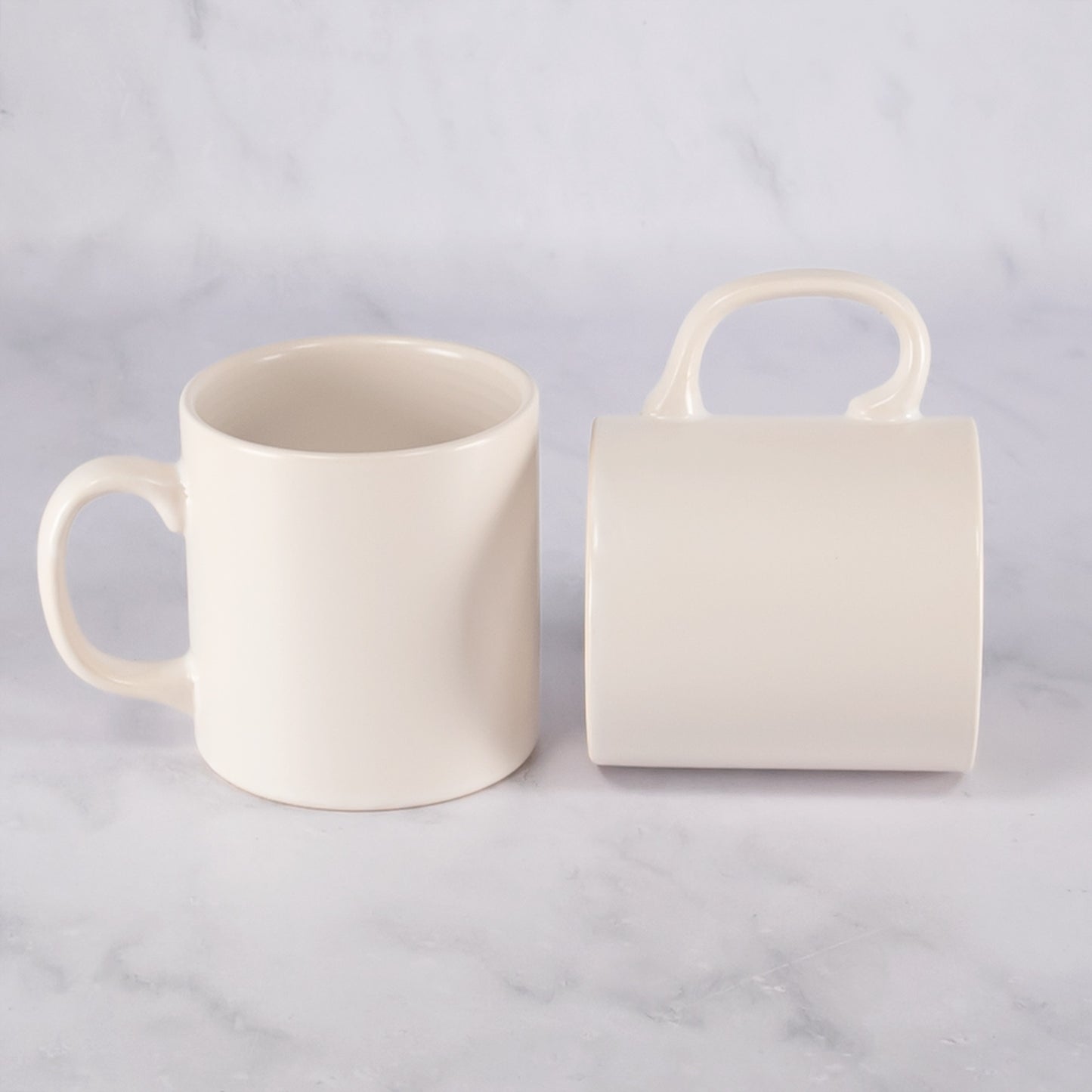 Set of 4 x 300ml Matt off White Ceramic Mugs