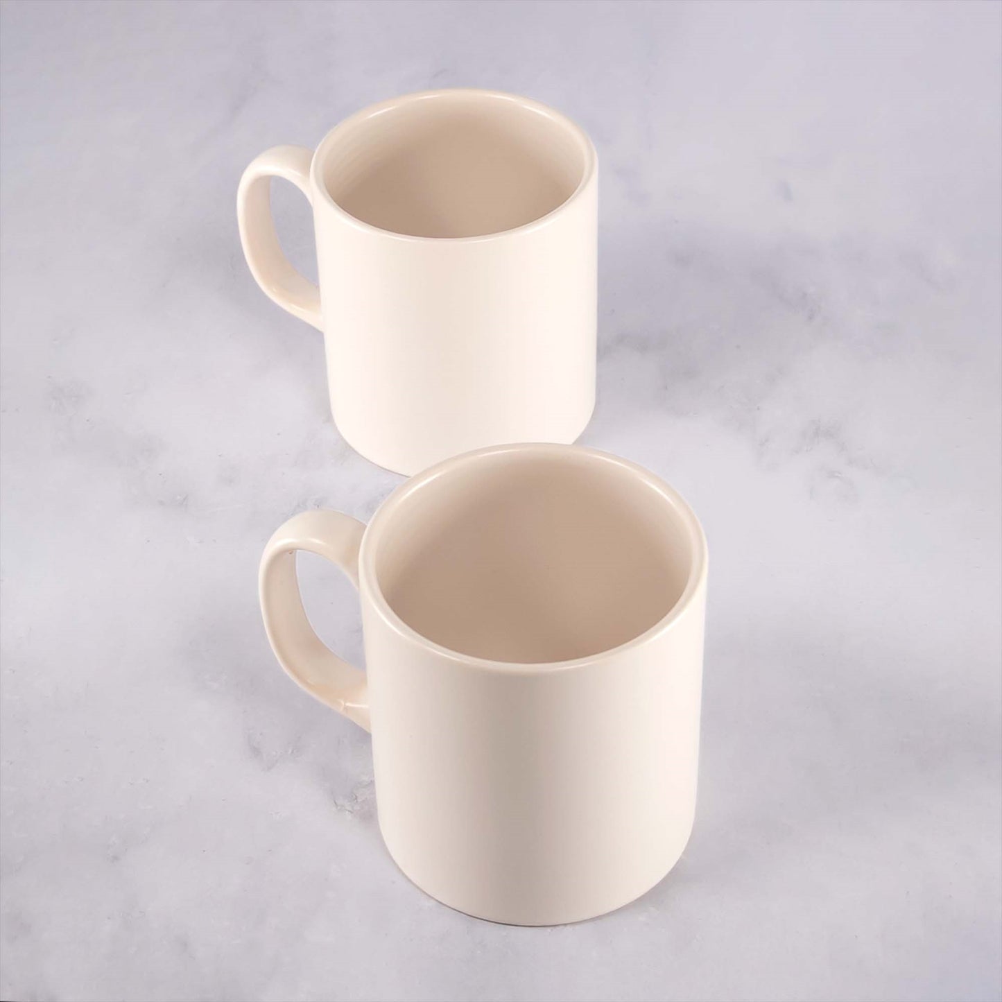 Set of 4 x 300ml Matt off White Ceramic Mugs