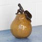 Brown Pear 22cm Ceramic Fruit Ornament