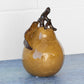 Brown Pear 22cm Ceramic Fruit Ornament