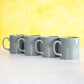 4 x 325ml Grey Glazed Ceramic Mugs
