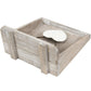 Square Wooden Napkin Holder with Heart