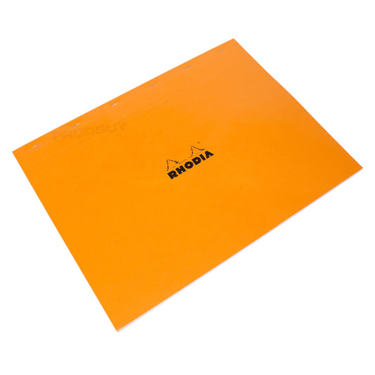 Rhodia Orange A3 Notepad with 5x5mm Square Grid Pages
