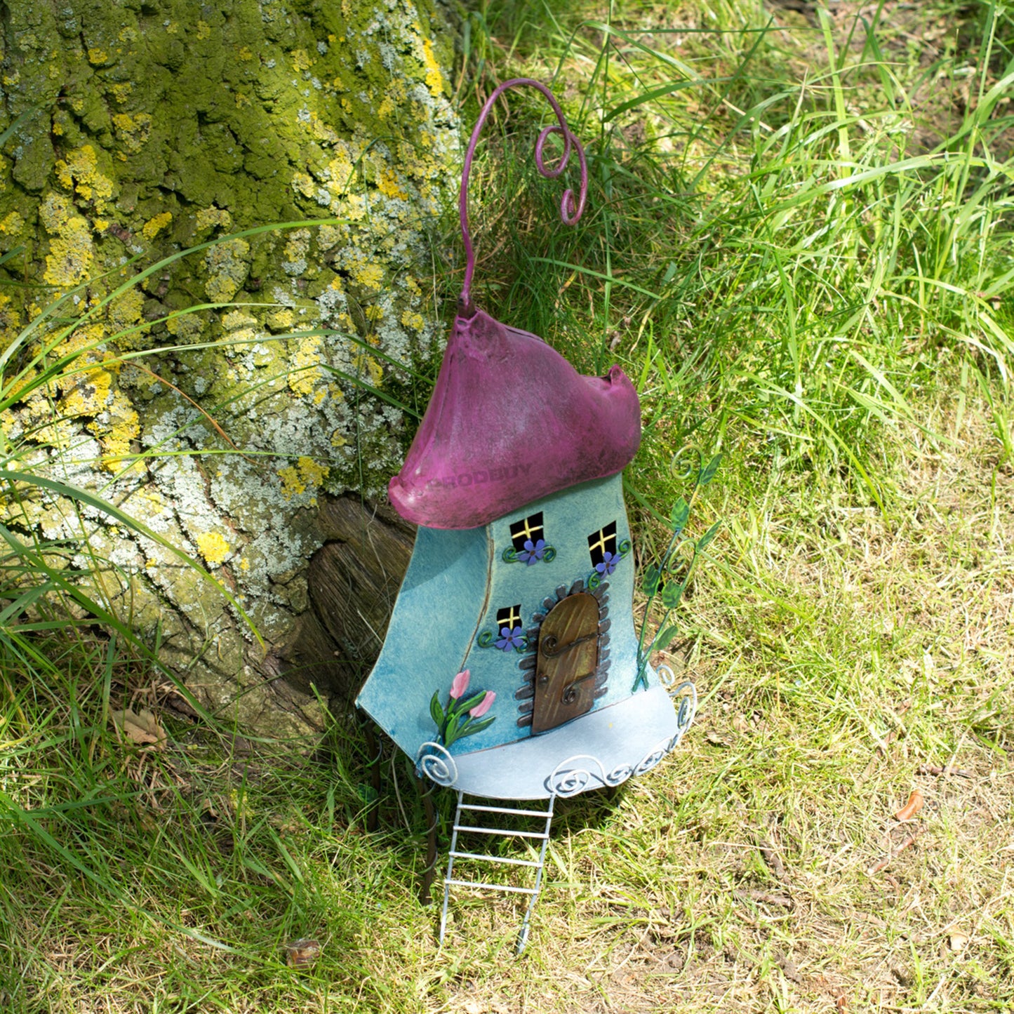 Magic Fairy Garden Tree House Decorative Metal Outdoor Garden Patio Ornament Elf
