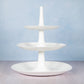 3 Tier White Plastic Cake Stand