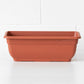 Set of 3 Rectangular Plastic Terracotta Garden Planters