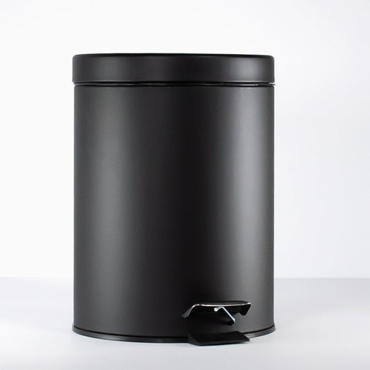 Small 5 Litre Matt Black Pedal Bin with Removable Bucket Liner