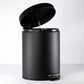 Small 5 Litre Matt Black Pedal Bin with Removable Bucket Liner