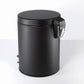 Small 5 Litre Matt Black Pedal Bin with Removable Bucket Liner