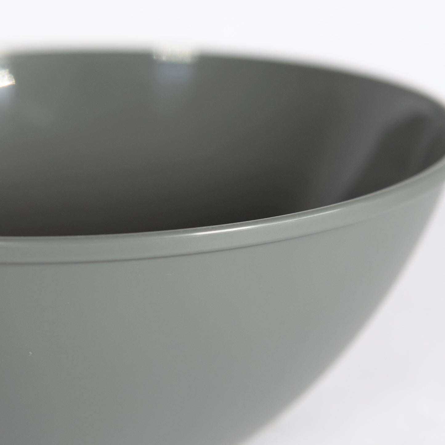 Set of 2 Large Grey Plastic Bowls