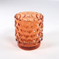 3 x Small Amber Glass Tealight Candle Holders Bohemian Home Decor Accessories