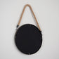 30cm Round Wall Hanging Mirror with Hessian Rope