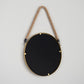 30cm Round Wall Hanging Mirror with Hessian Rope