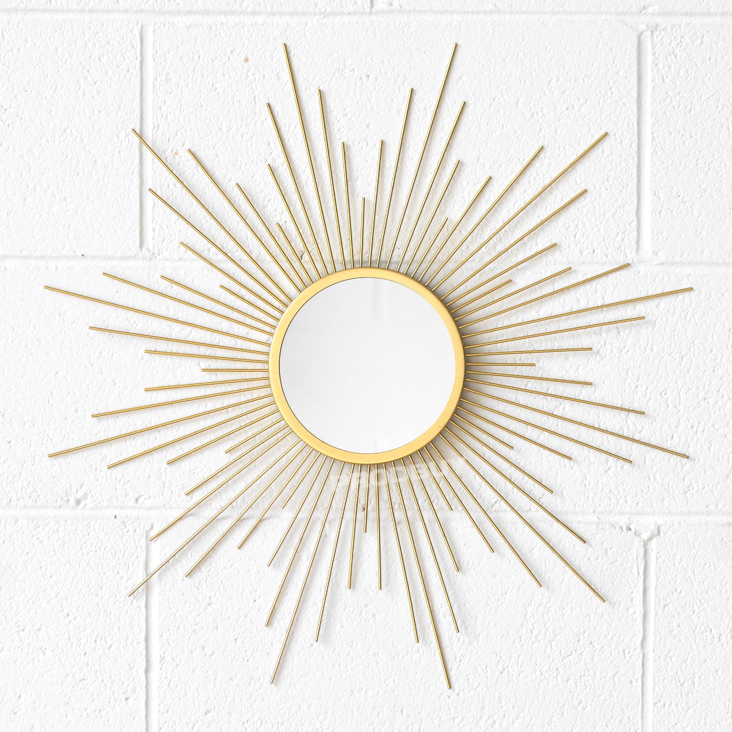 60cm Round Gold Sunburst Wall Mirror