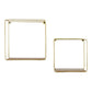 Set of 2 Gold Metal Frame Wall Cubes