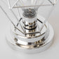 LED Battery Operated Silver Table Lamp
