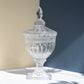 Large Savita Clear Glass Footed Jar - Home Decoration