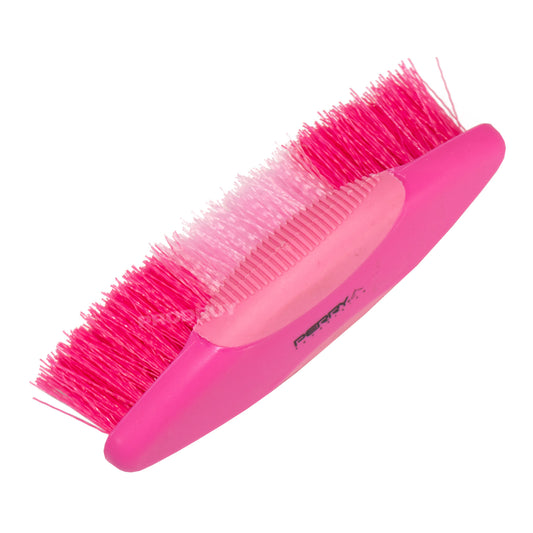 Pink Horse Long Body Brush with Soft Grip Ergonomic Handle