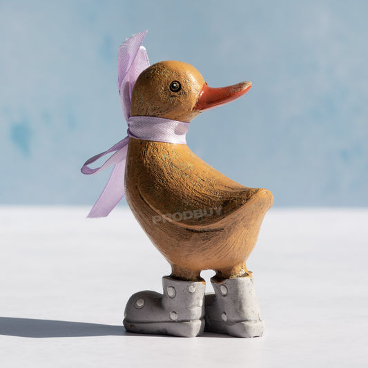 Small Duck In Grey Boots Ornament