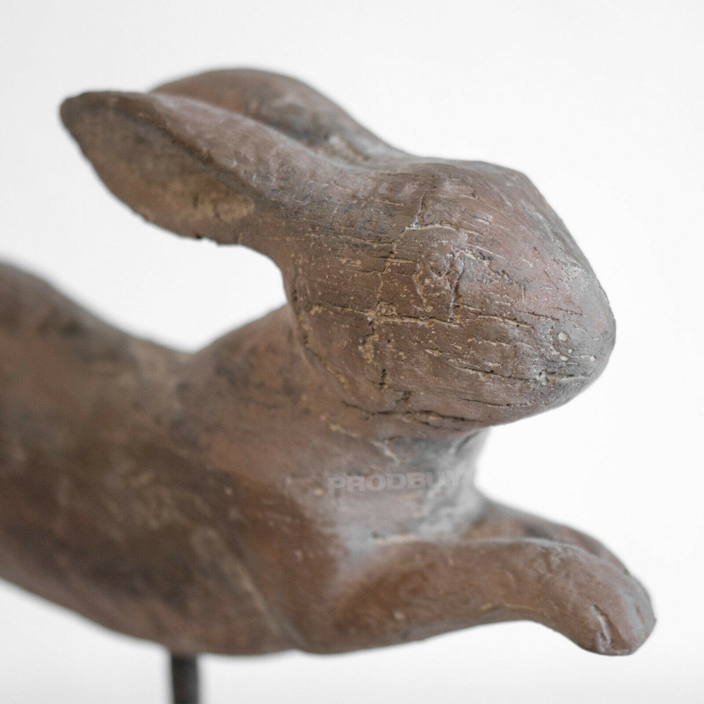 Distressed Aged Leaping Rabbit Ornament