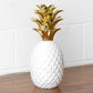Large White & Gold Ceramic 43.5cm Pineapple Ornament