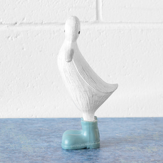 White & Blue 22cm Duck In Boots