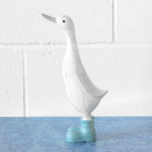 White & Blue 28cm Duck In Boots