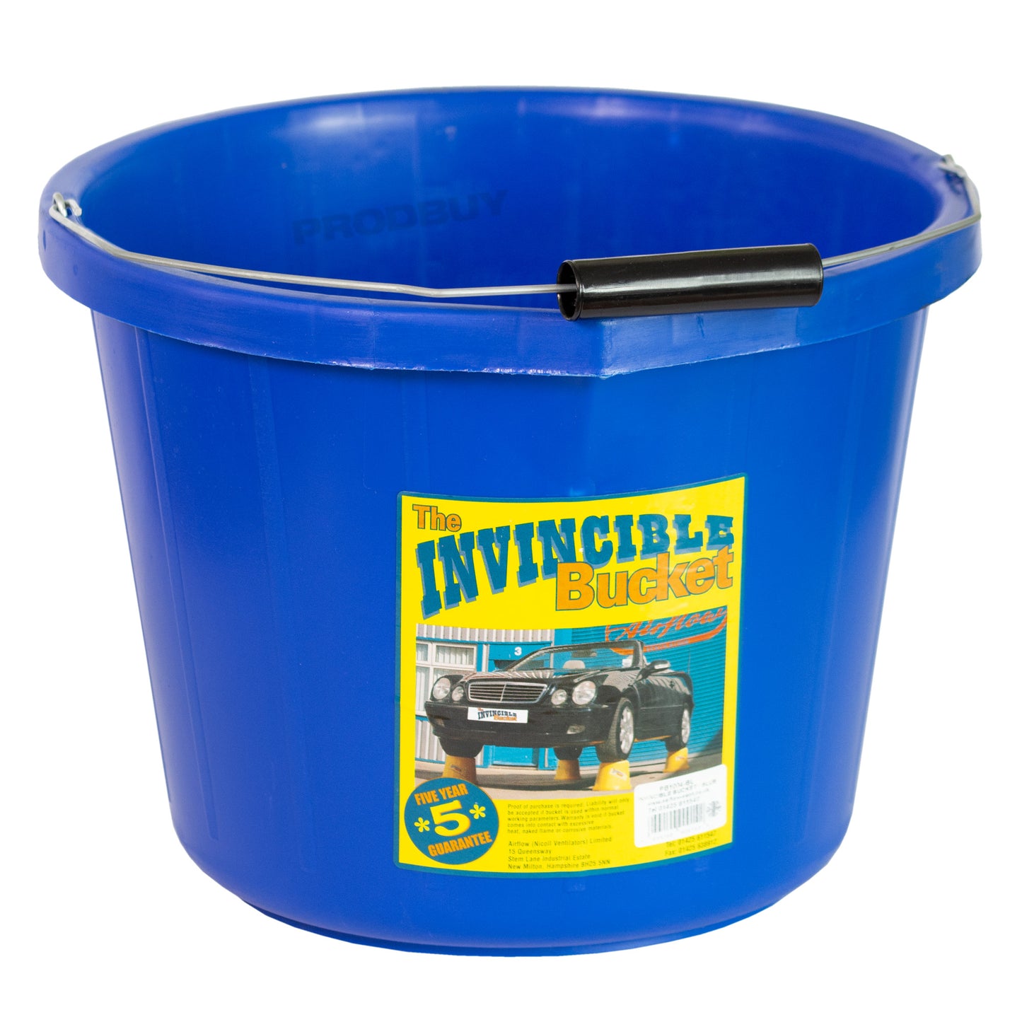 Large 15L 'Invincible' Builders Bucket with Handle & Blue Colour