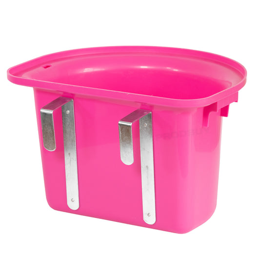 Large Pink 12L Hook Over Horse Stable Manger Feed Tub