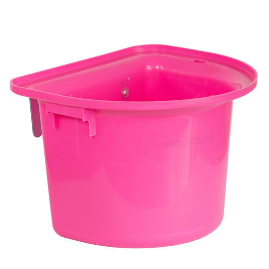 Large Pink 12L Hook Over Horse Stable Manger Feed Tub