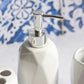 Geometric 4 Piece Bathroom Sink Accessories Set