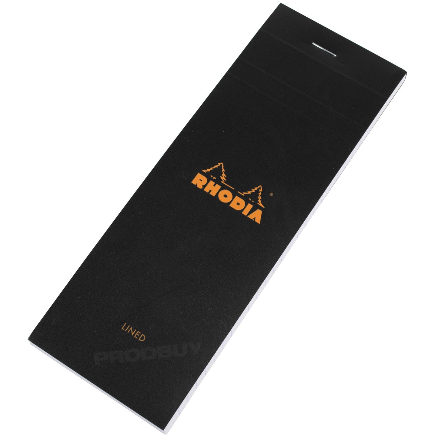 Rhodia Shopping To Do List Long Notepad with 80 Lined Sheets & Black Cover