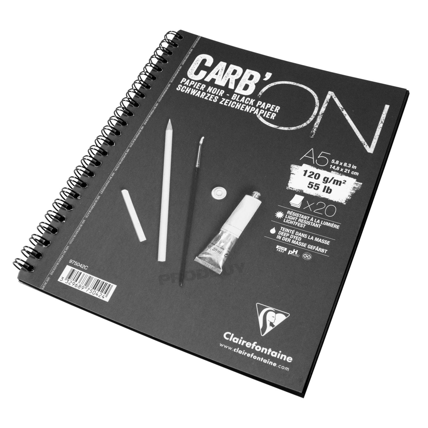 Small A5 Spiral Black Paper Art Book Robert David Home