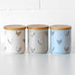 Ceramic Country Chickens Tea Coffee Sugar Jars Set