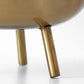 Bellied Brushed Gold Metal Plant Pot Cover