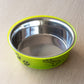 Set of 2 Green Small 900ml Dog Food & Water Bowls