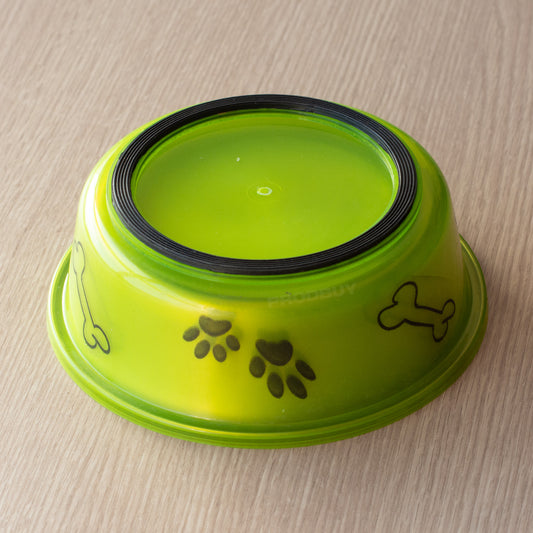 Set of 2 Green Small 900ml Dog Food & Water Bowls