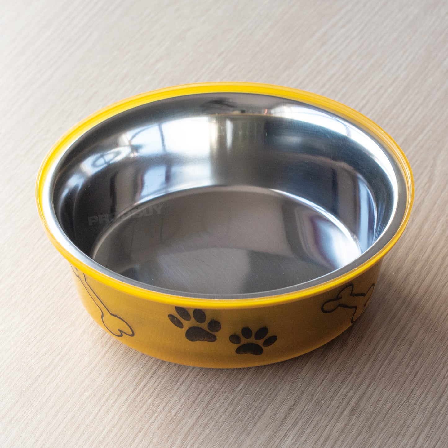 Set of 2 Yellow Small 900ml Dog Food & Water Bowls